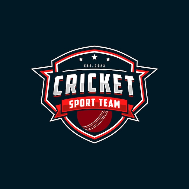 Logo for cricket sport team competition badge and label