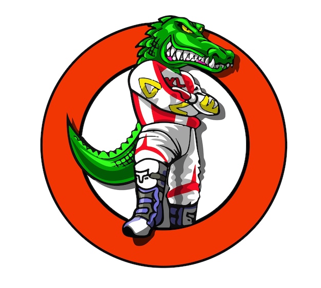 Logo Crocodile motorbike speed racer