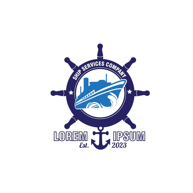 Векторная иллюстрация логотипа круизного лайнера