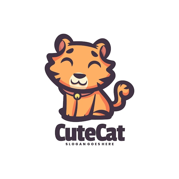 Logo for a cute cat company