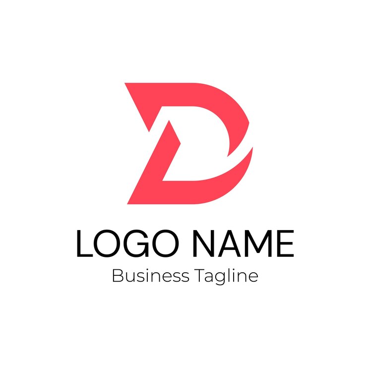 Vector logo d business company brand