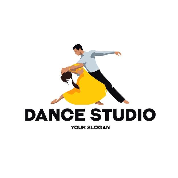 Logo for a dance studio in the form of a guy who dances with a girlVector logo for a dance studio