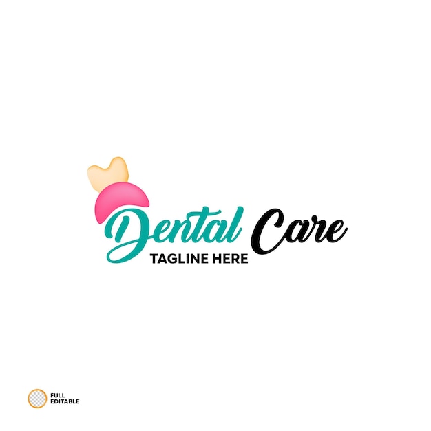 Vector logo for dental care that is on a white background