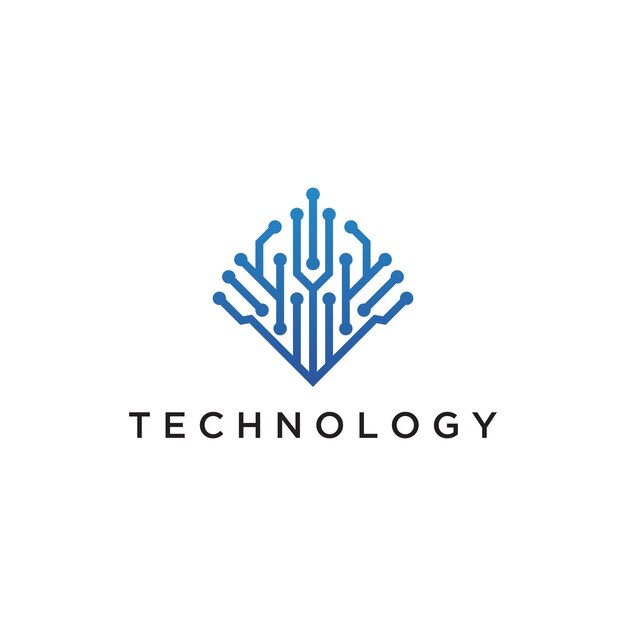 Logo design abstract symbols for the business identity of technology companies