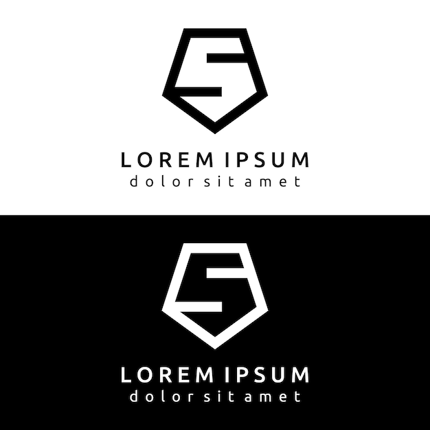 Logo design abstract template initial letter s element with geometry Modern and minimalist artistic s symbol