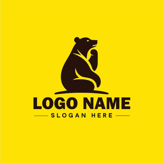 Logo Design Bear animal logo and icon editable vector graphic illustration