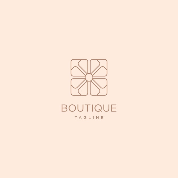 Logo design boutique tagline art template