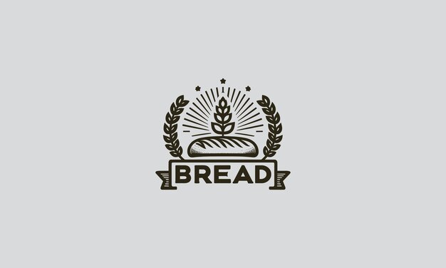 Vector logo design of a bread vector flat design