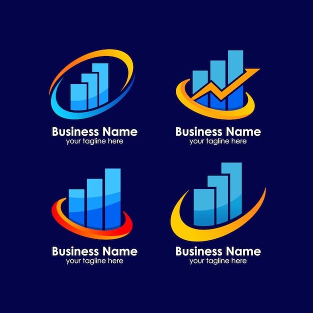 Vettore logo design di crescita del business fino