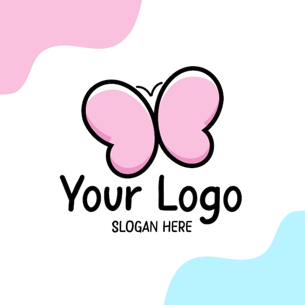 Logo design butterlfy vector