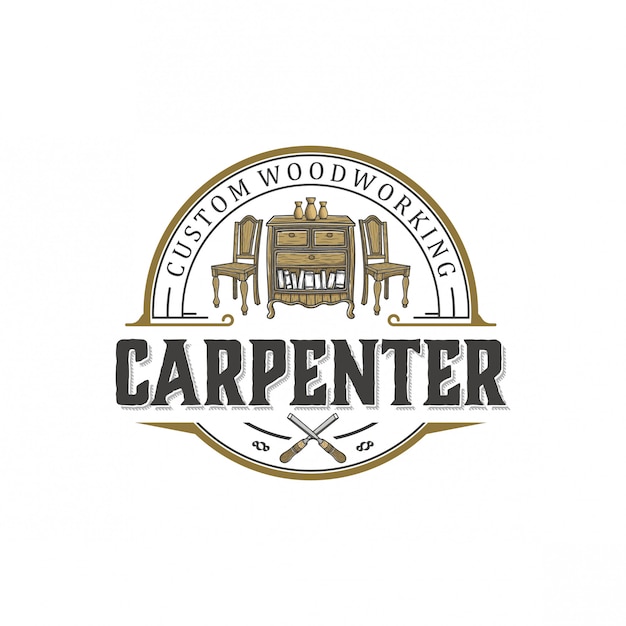 Vector logo design for carpentry