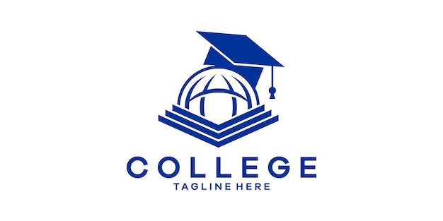 Vettore logo design per college istruzione università logo design modelli simboli idee creative