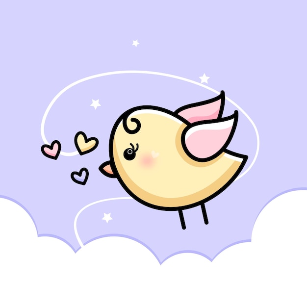 Vector logo design cute bird vector