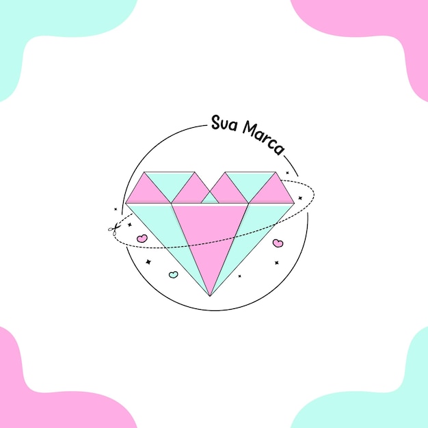 Logo design Diamond Vector