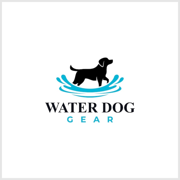 Vettore disegno di logo per articoli igienici per cani e logo igienico relativo ai cani