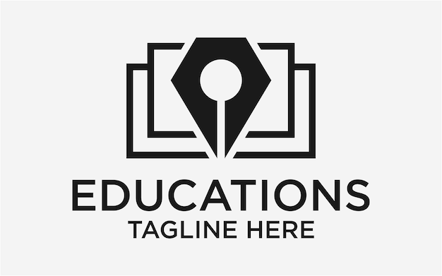 Logo design educations modern simple template