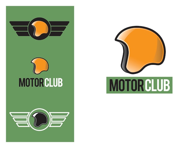 Logo elemento di design casco motor club