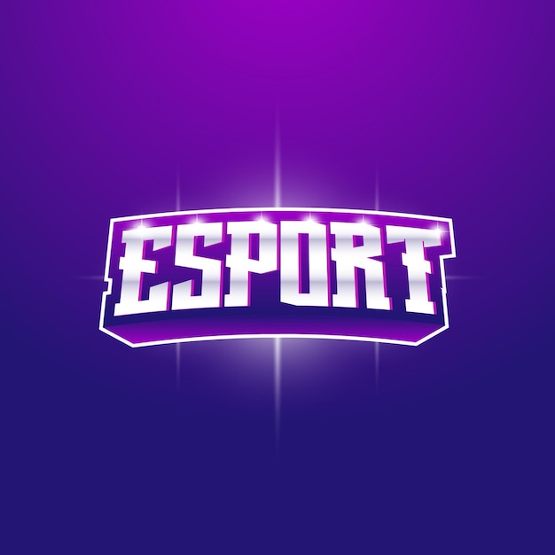 Vettore progettazione del logo per gli esport