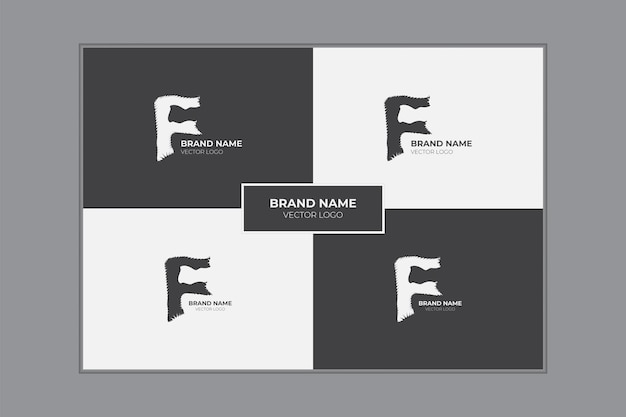 Vector logo design of f in vector for construction home real estate building and property