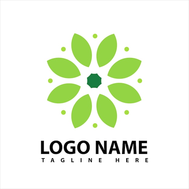 Logo design flower template vector