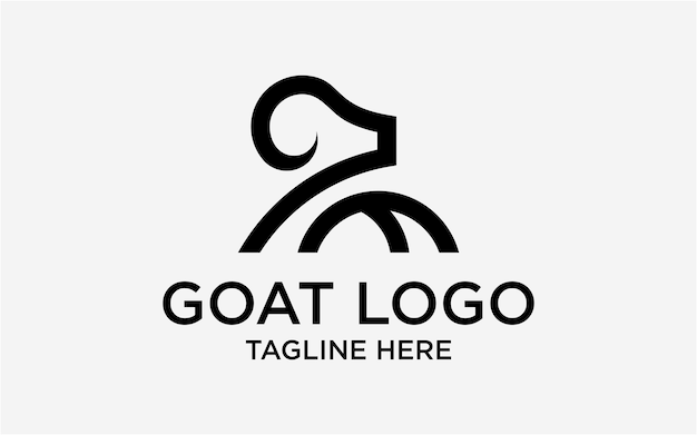 Vector logo design goat modern simple template