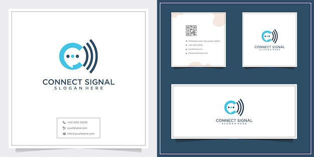 로고 디자인 아이디어는 인터넷에 강한 신호를 연결합니다.