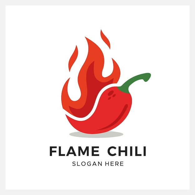 Logo design illustration flame chili