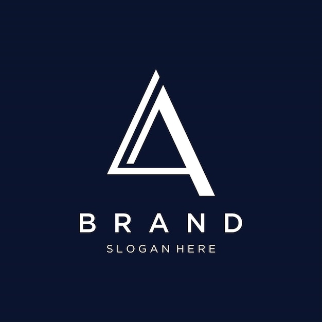 Дизайн логотипа начальная буква Вензель или современная геометрияЛоготип для компании-визитки бренда модной одежды