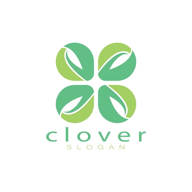 Vector logo design inspiration icon illustration template vector clover or moringa leaves for natural product design health medicine clover and moringa agriculture medicinal capsules