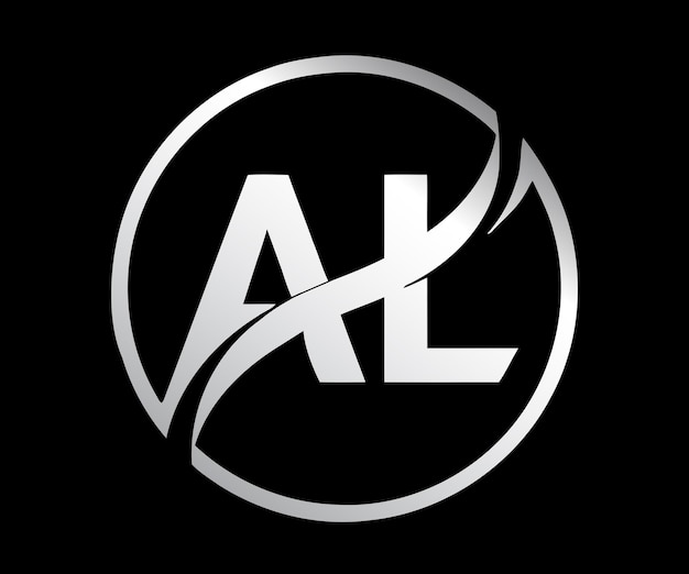 logo design letter AL vector art