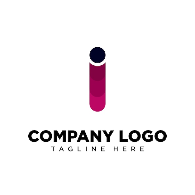 Vector logo design letter i, suitable for company, community, personal logos, brand logos