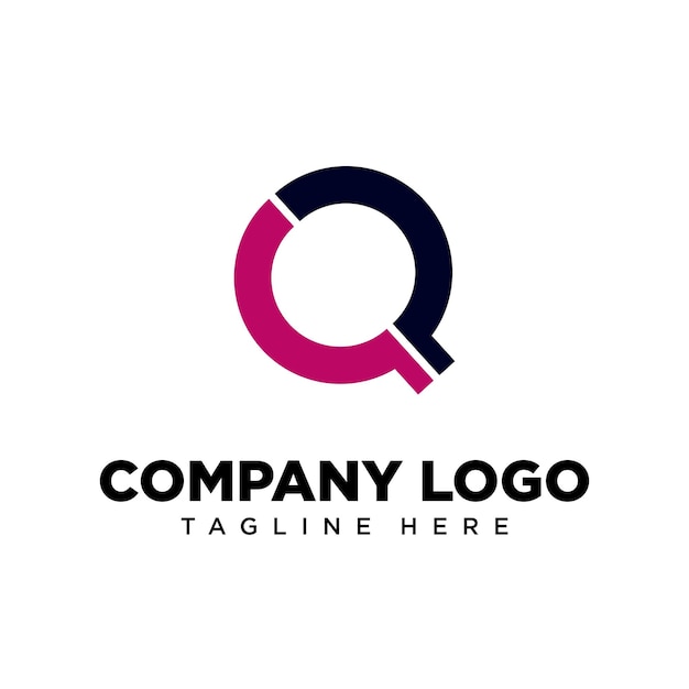 Lettera di design del logo q, adatta per azienda, comunità, loghi personali, loghi del marchio