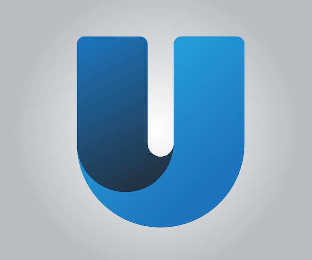 로고 디자인 글자 U 그라디언트