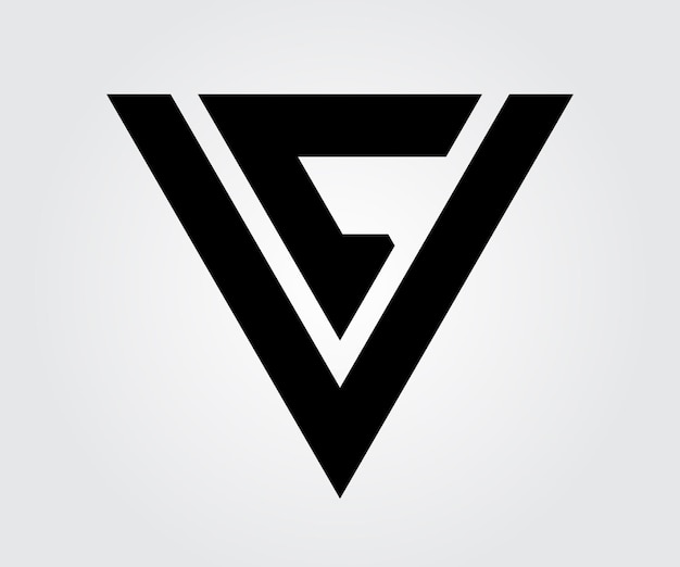 logo design letter vc vector art