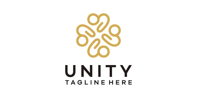 Vector logo design love unity logo design template symbol creative idea