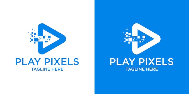 Logo design media pixels modern template