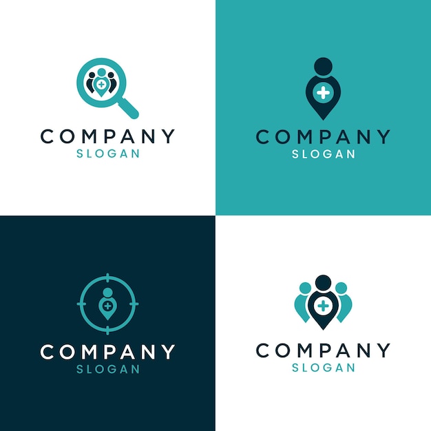 Vector logo design for medical workforce search, health logo,medical workforce logo