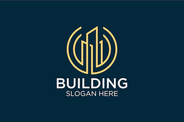 Logo design minimalist building template