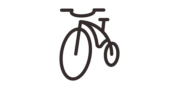 Vettore logo design linea minimalista bicicletta icona illustrazione vettoriale