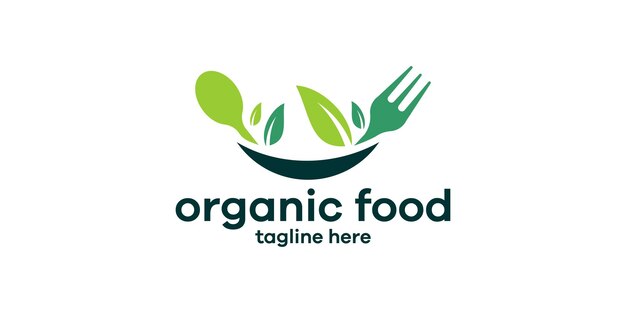 logo design for organic food nutritious food for health