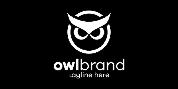 Logo design owl simple icon vector illustration