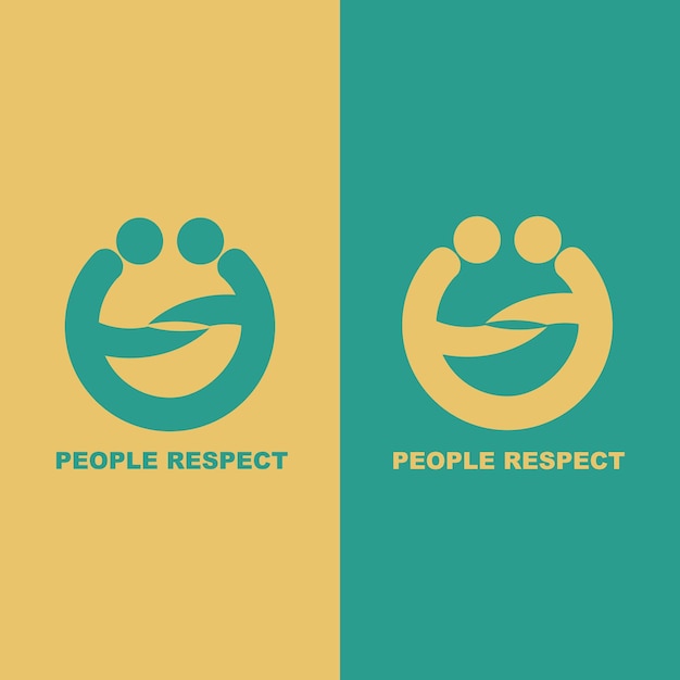 Vector logo design people respect human good service icon symbol analysis logo element health check