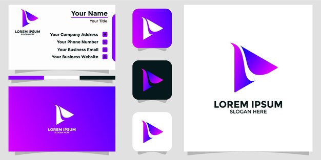 Вектор Игра в дизайн логотипа и брендинг карт