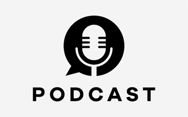 Logo design podcast modern simple symbol