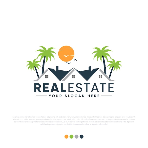 Logo design for real estate Free Vector