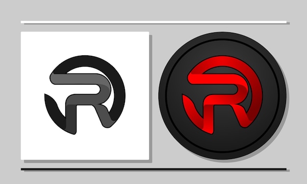 Logo design of red letter R Product brand logo etc