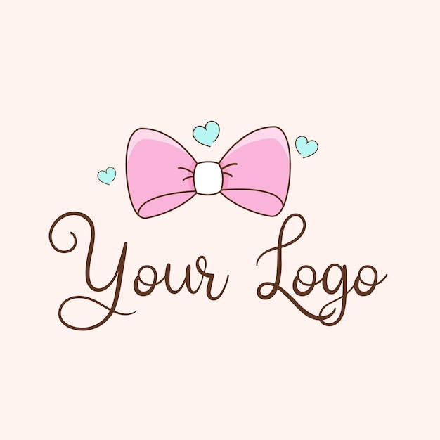 Logo design ribbon Vector