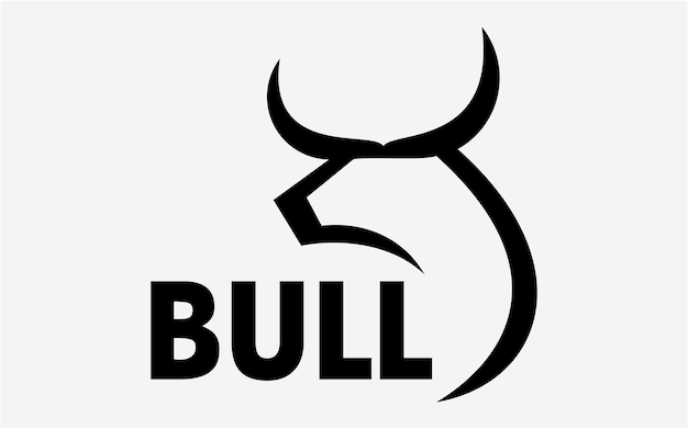 Logo design simple bull creative template