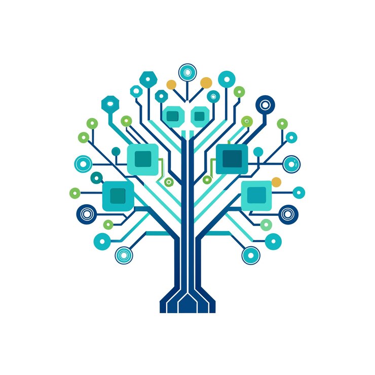 Vector logo design for technology company vector illustration
