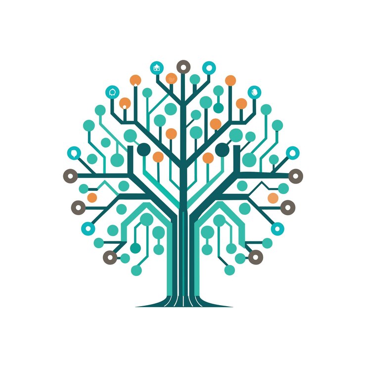 Vector logo design for technology company vector illustration